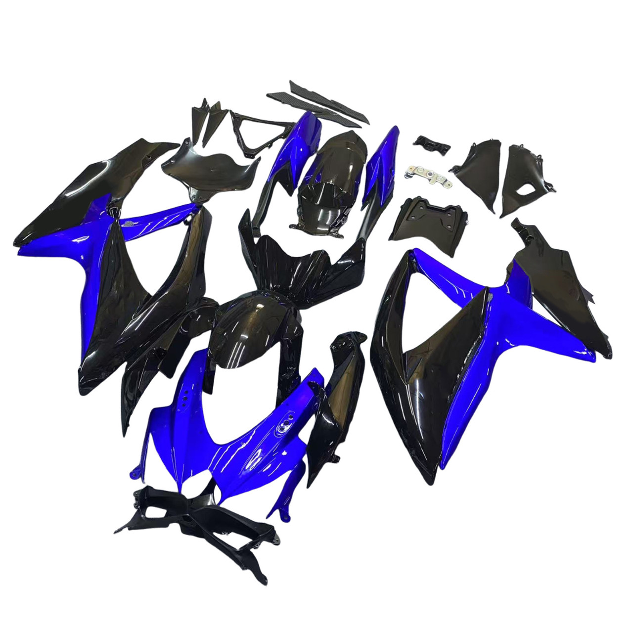 Amotopart Fairings Suzuki GSXR 600 750 Blue Black GSXR Racing  (2008-2010)