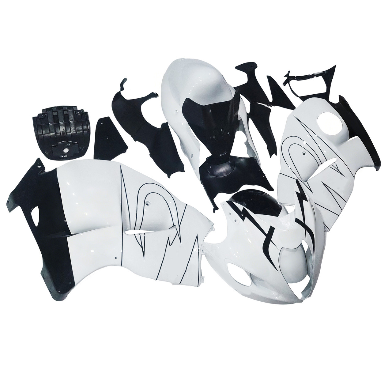 Amotopart Fairings Suzuki GSX1300 Hayabusa White Alstare Corona Racing  (1999-2007)