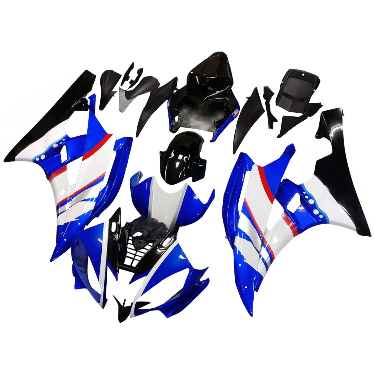 Amotopart Fairings Yamaha YZF-R6 Blue Black Sterilgard R6 Racing (2006-2007)