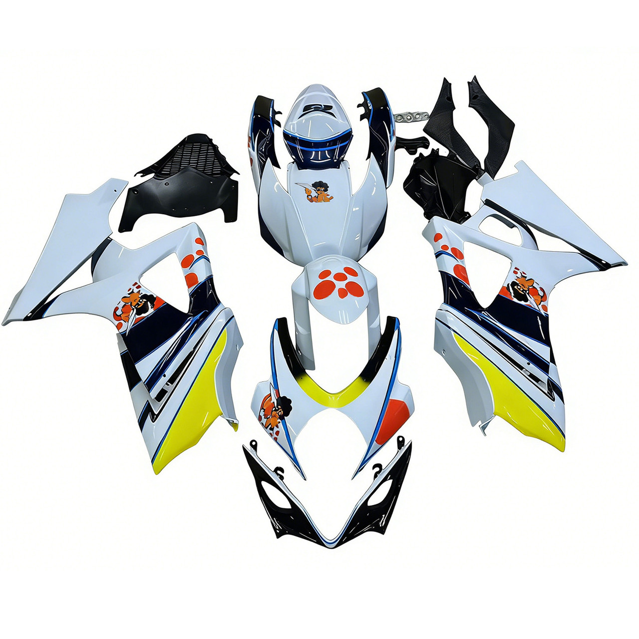 Amotopart Fairings Suzuki GSXR 1000 Multi-Color pepephone Racing  (2007-2008)