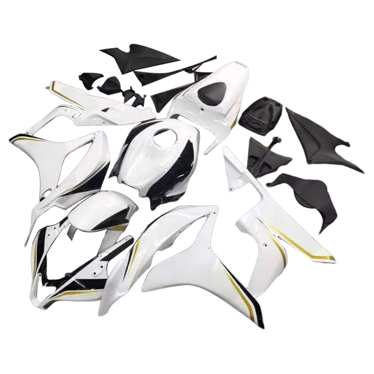 Amotopart Fairings Honda CBR 600 RR White & Black Playboy Racing (2007-2008)