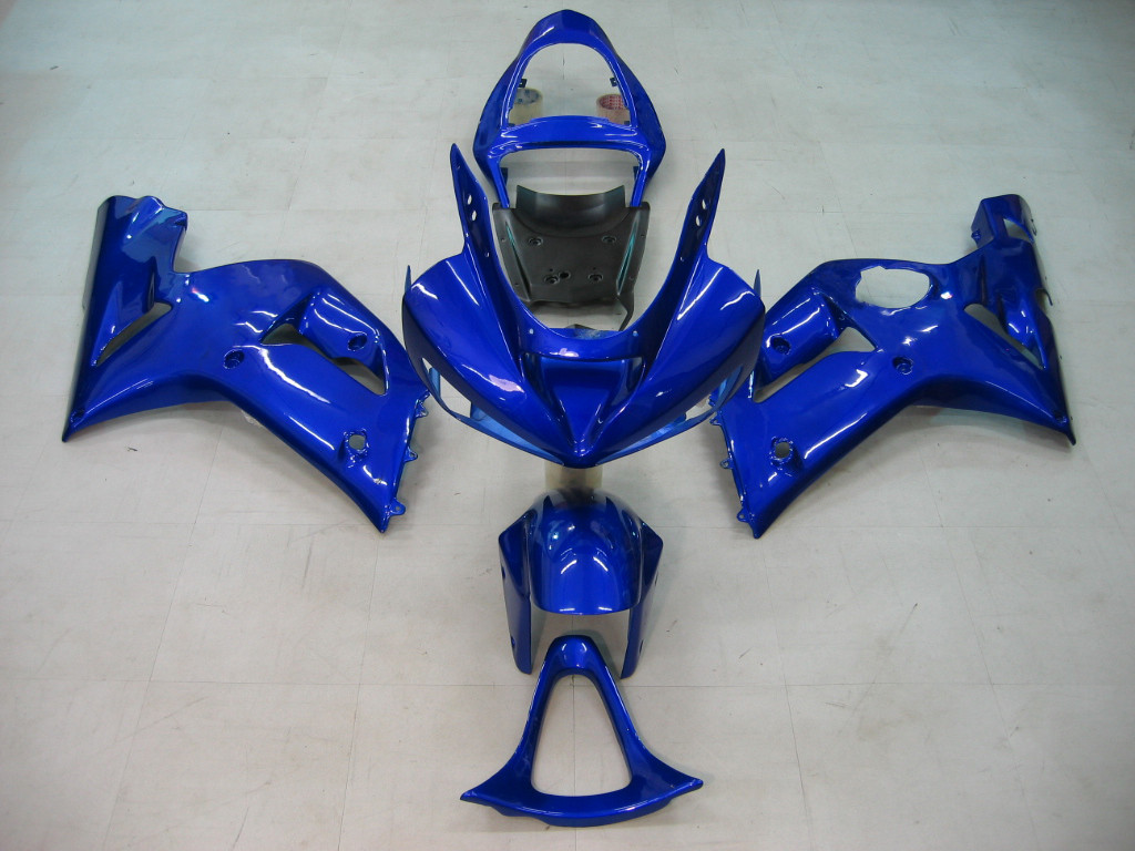 Amotopart Fairings Kawasaki ZX6R 636 Blue Ninja Racing (2003-2004