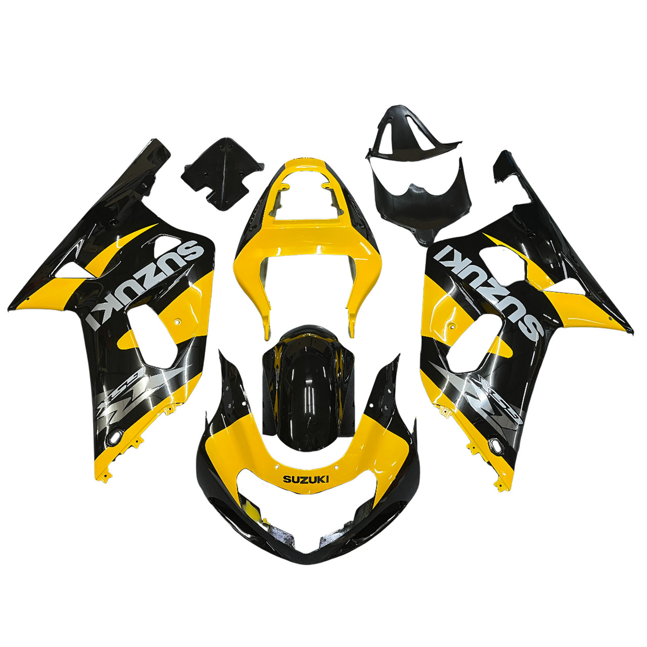 Fairings Suzuki GSXR 750 Black & Yellow GSXR Racing (2001-2003)