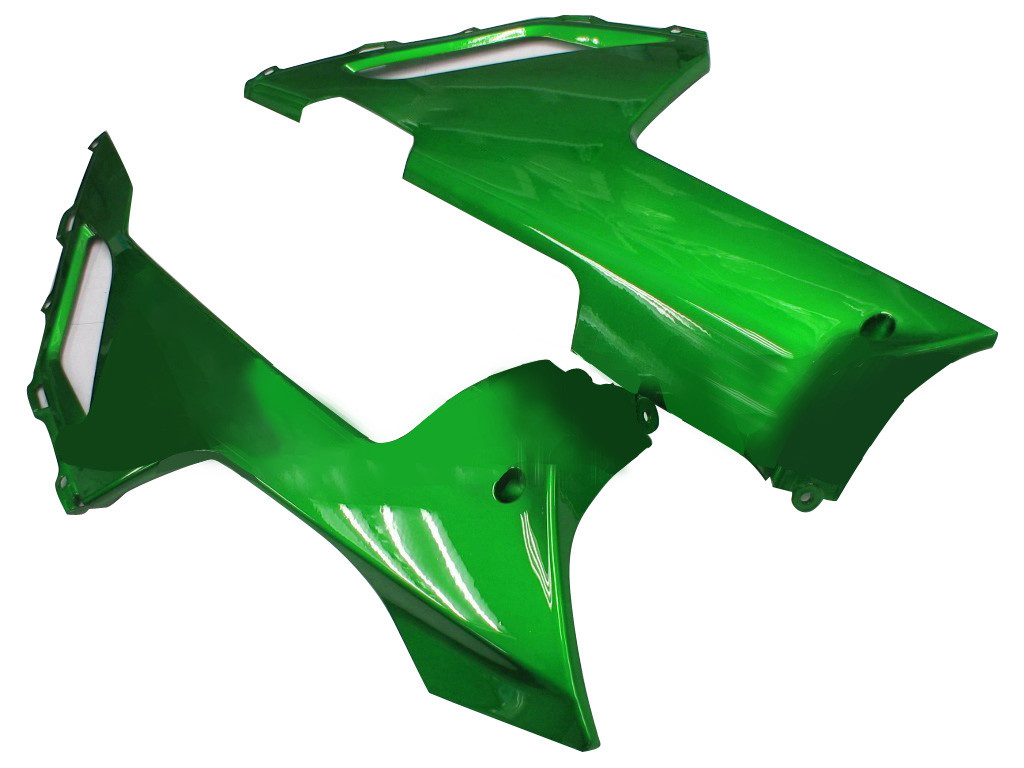 Amotopart Fairings Kawasaki ZX6R ZX636 Black & Green Flame Ninja Racing  (2007-2008)