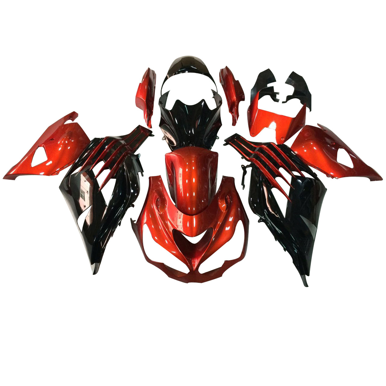 Amotopart Fairings Plastics Kawasaki ZX14R Ninja Orange Black Racing (2012-2021)