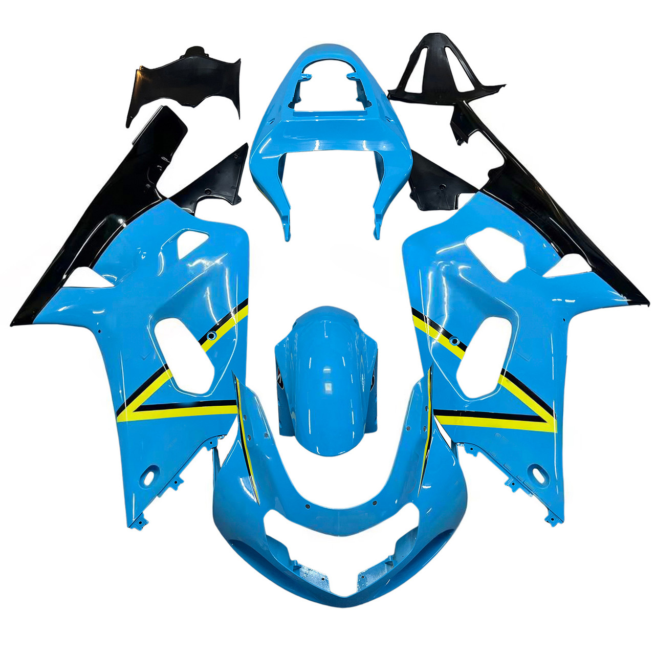 Amotopart Fairings Suzuki GSXR 750 Blue Black Rizla Racing (2001-2003)