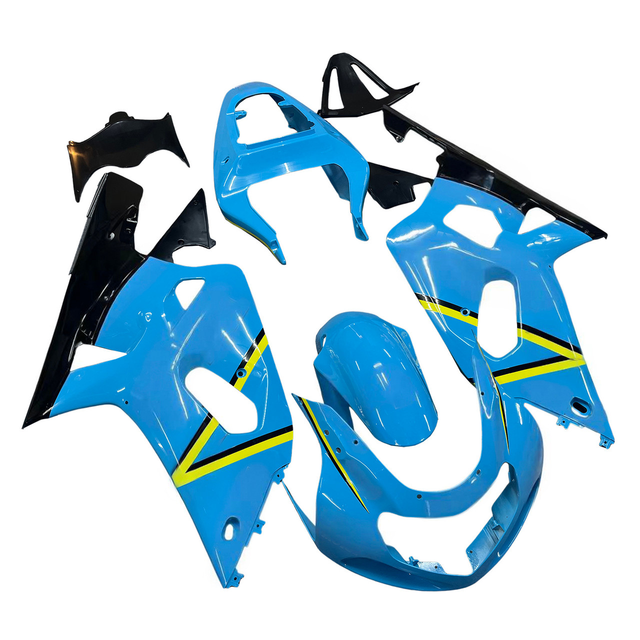 Amotopart Fairings Suzuki GSXR 750 Blue Black Rizla Racing (2001-2003)