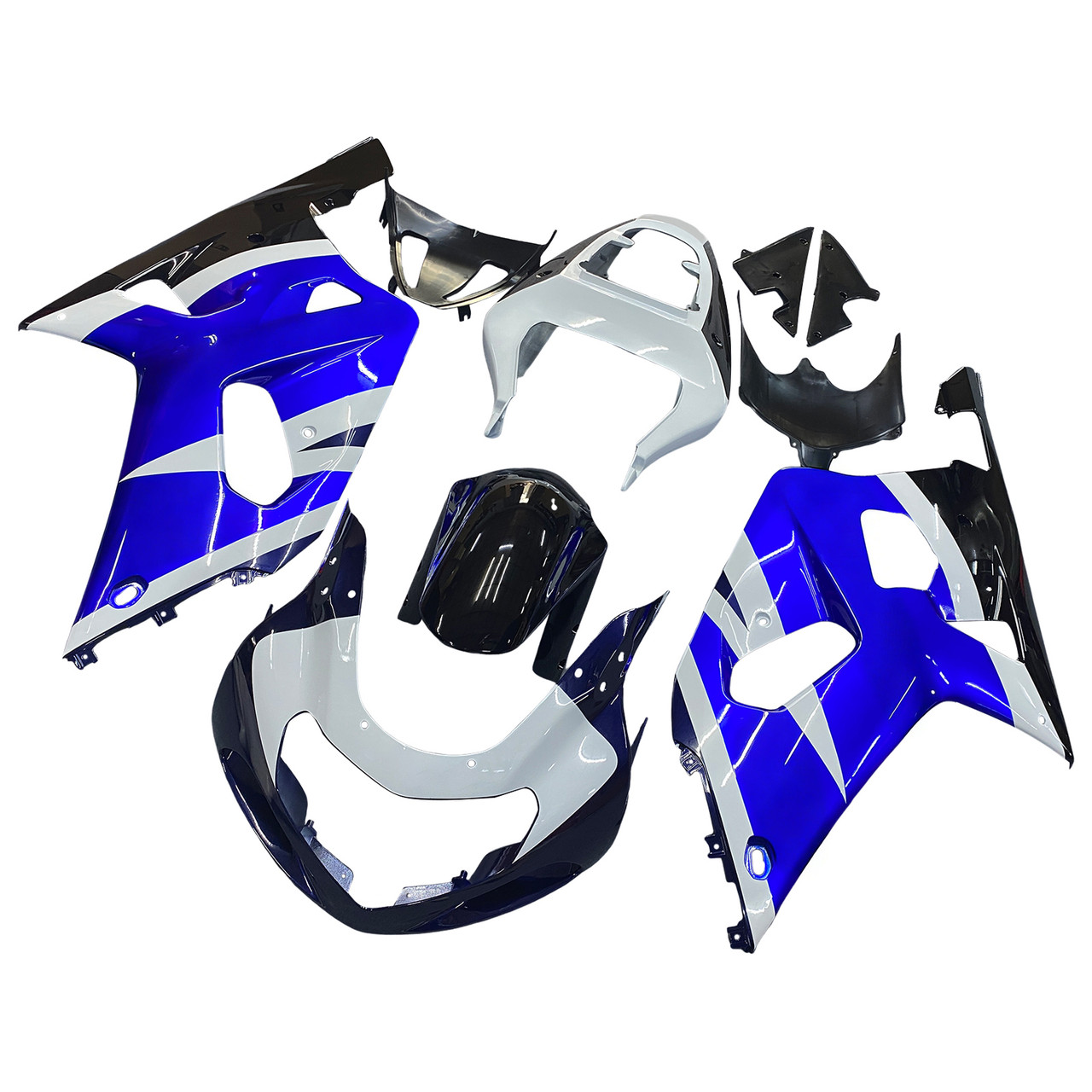 Amotopart Fairings Suzuki GSXR 600 Blue White Black GSXR Racing  (2001-2003)
