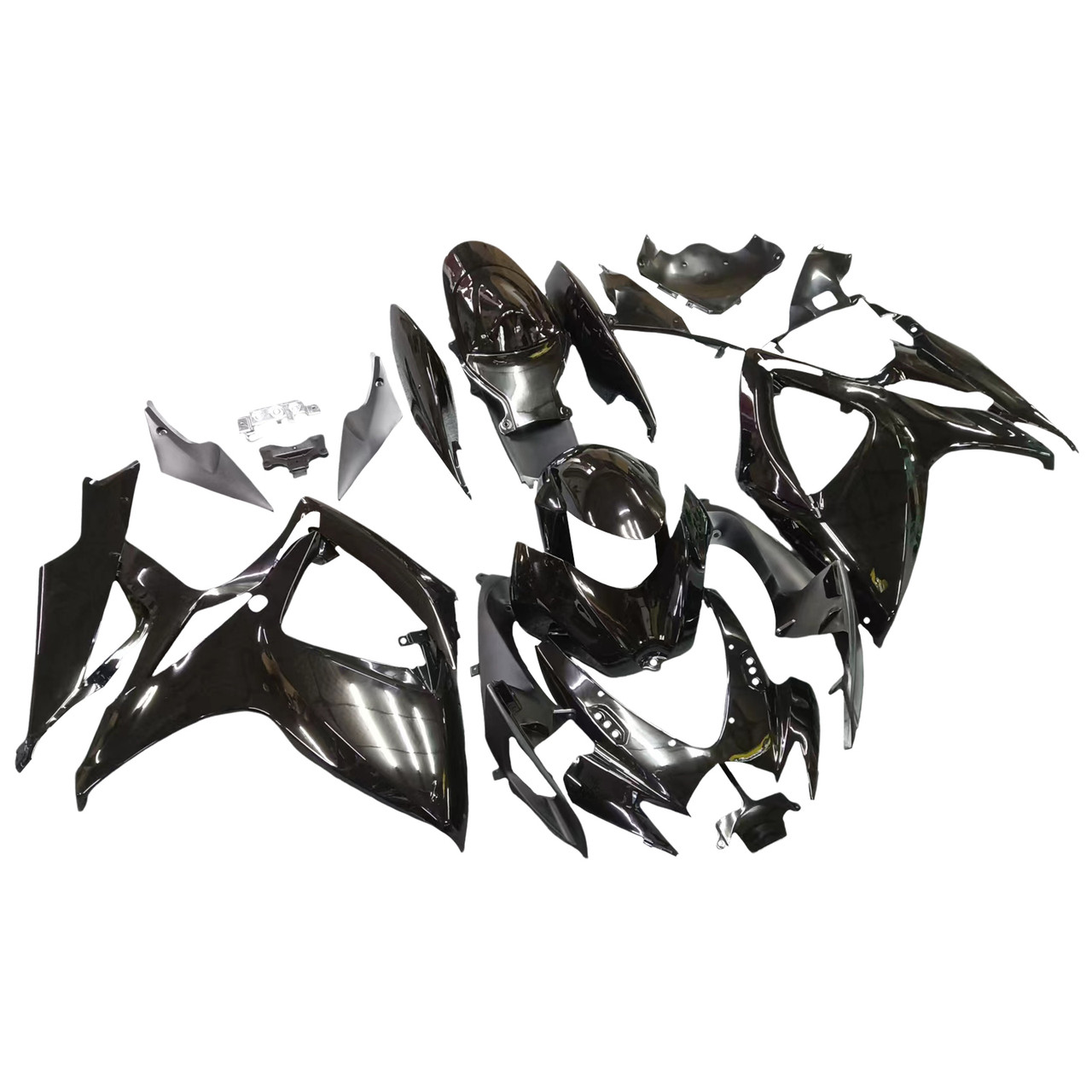 Amotopart Fairings Suzuki GSXR 600 750 All Black GSXR Racing (2006-2007)