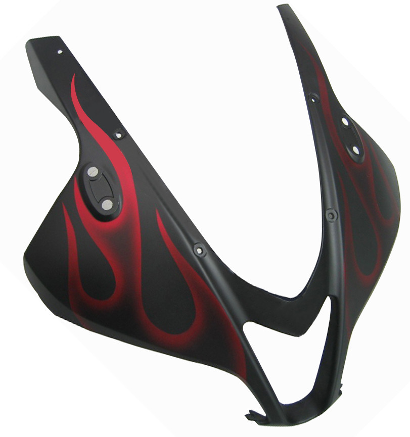 Amotopart Fairings Honda CBR 600 RR Matte Black & Red Flame CBR Racing (2007-2008)