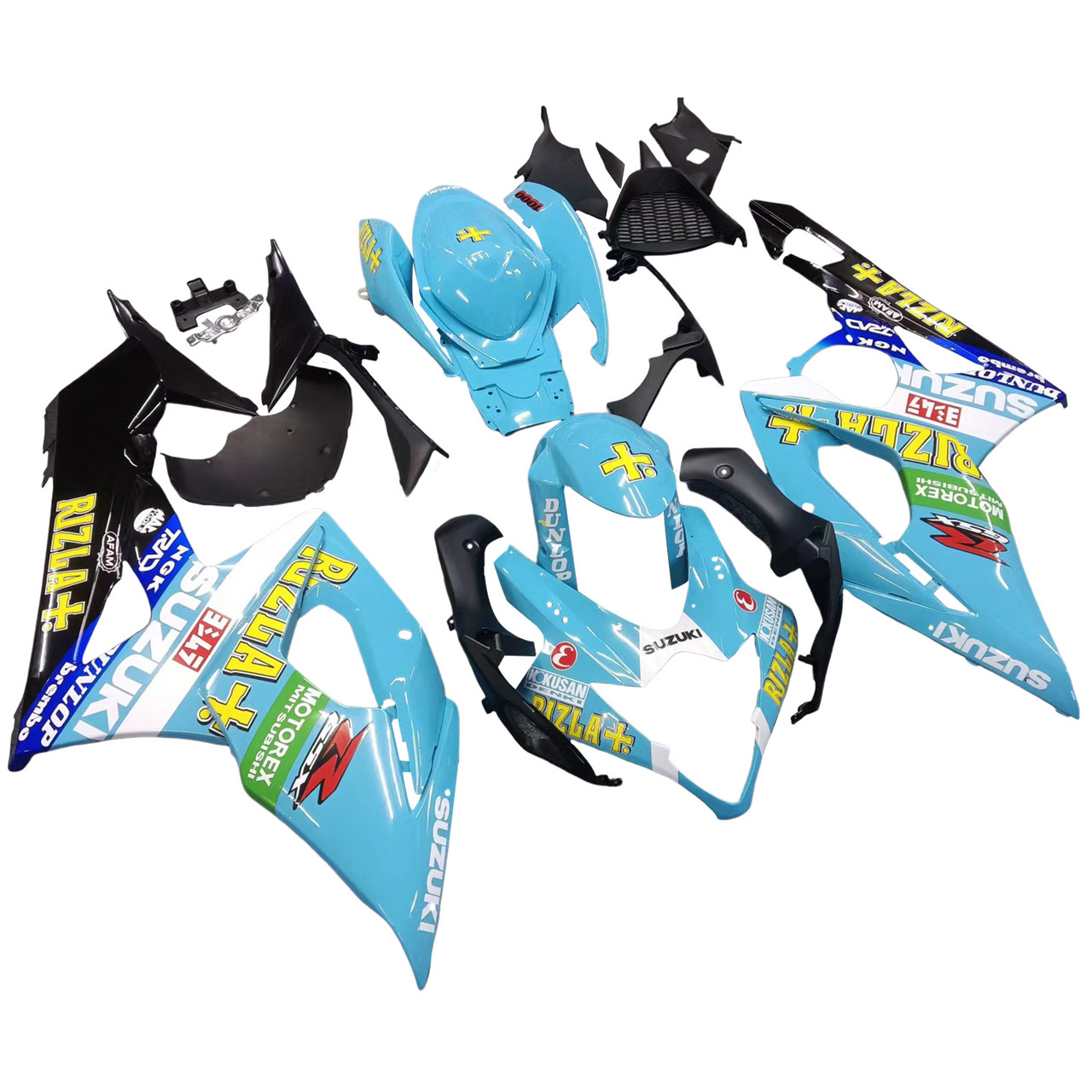 Amotopart Fairings Suzuki GSXR 1000 Blue Black Rizla Racing (2005-2006)