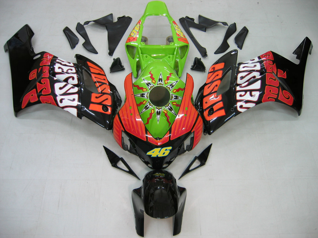 Amotopart Fairings Honda CBR 1000 RR Black Green Valentino Rossi Racing (2004-2005)