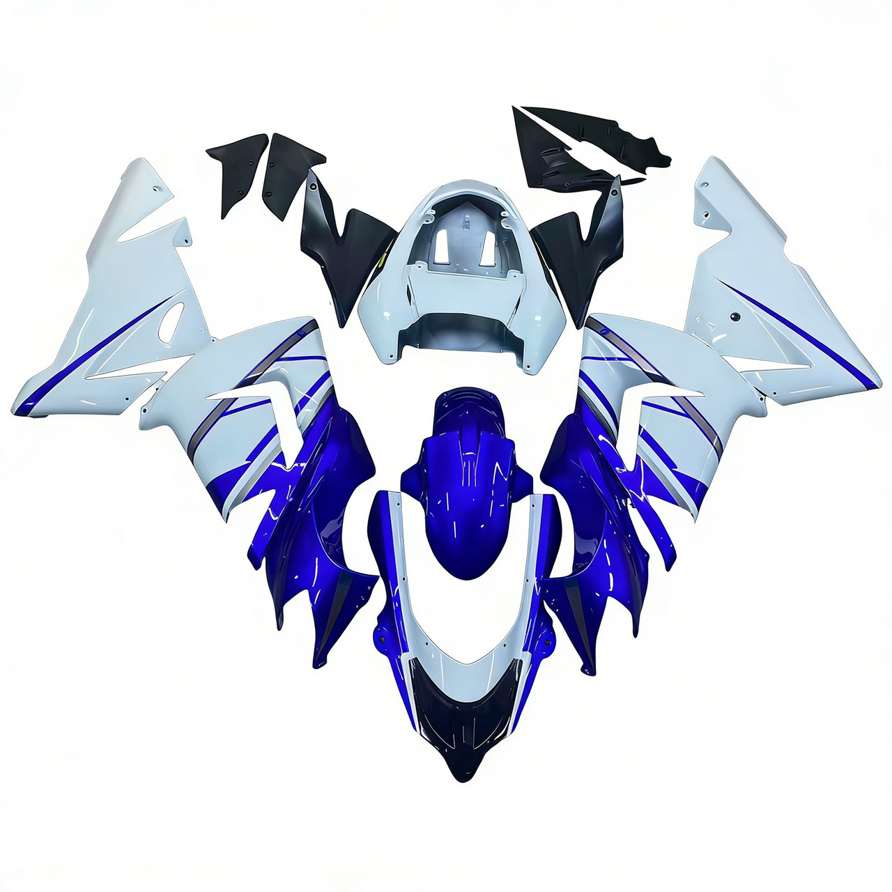 Amotopart Fairings Kawasaki ZX 10R Blue White FIAT Racing (2004-2005)