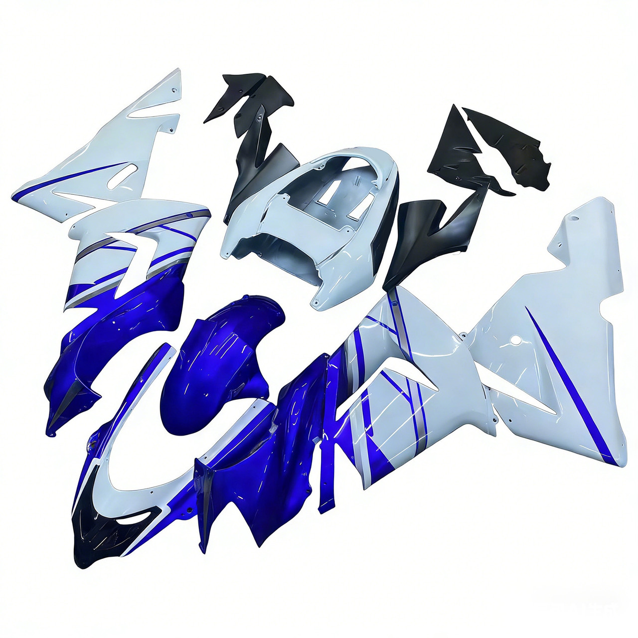 Amotopart Fairings Kawasaki ZX 10R Blue White FIAT Racing (2004-2005)
