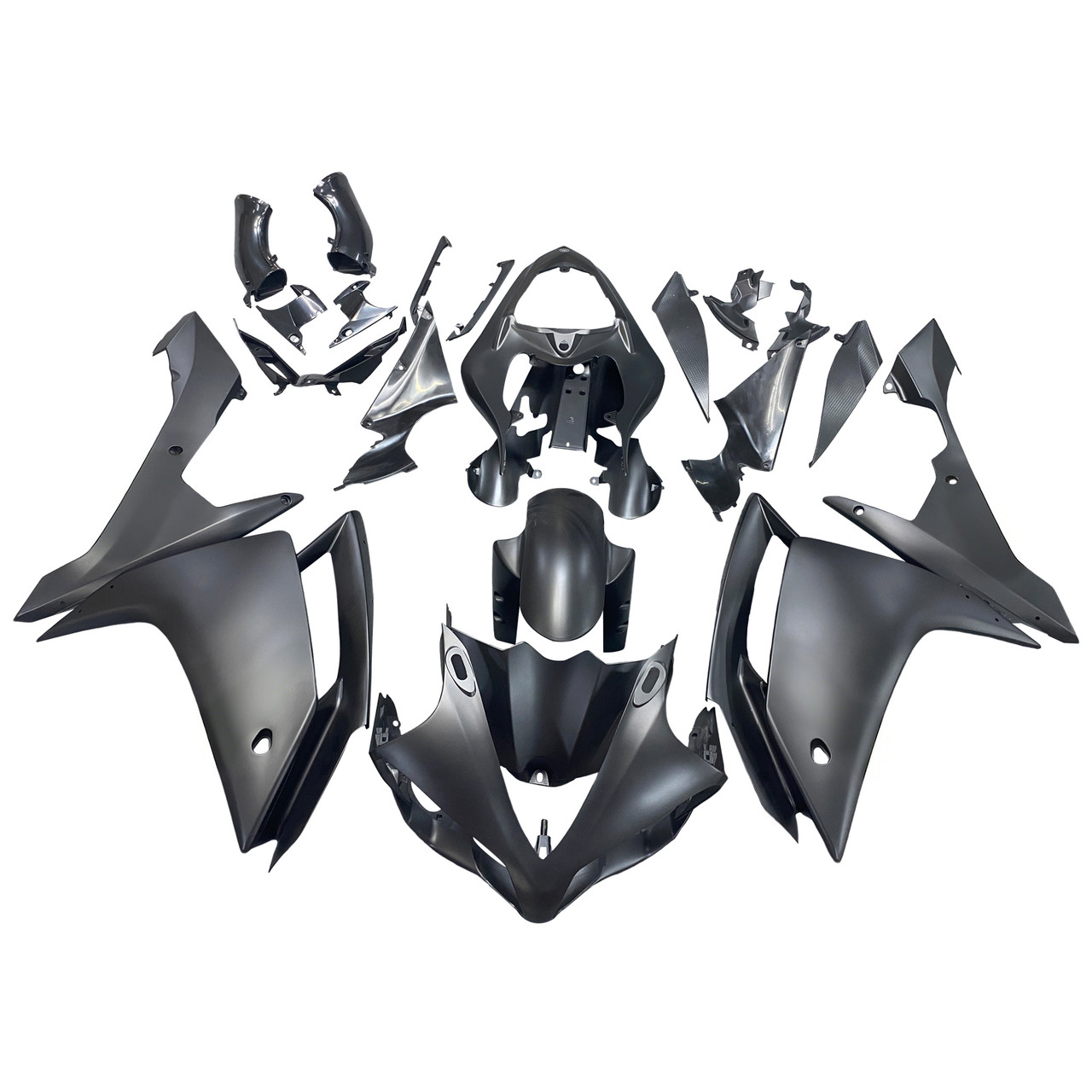 Amotopart Fairings Yamaha YZF-R1 Black Matte & Gold R1 Racing (2007-2008)