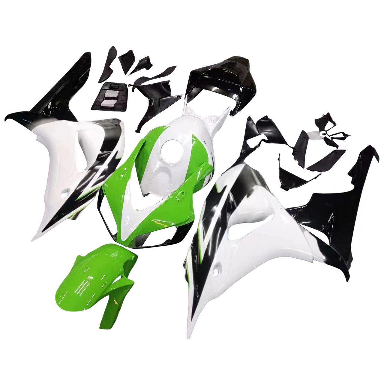 Amotopart Fairings Honda CBR 1000 RR White Green Black CBR Honda Racing (2006-2007)