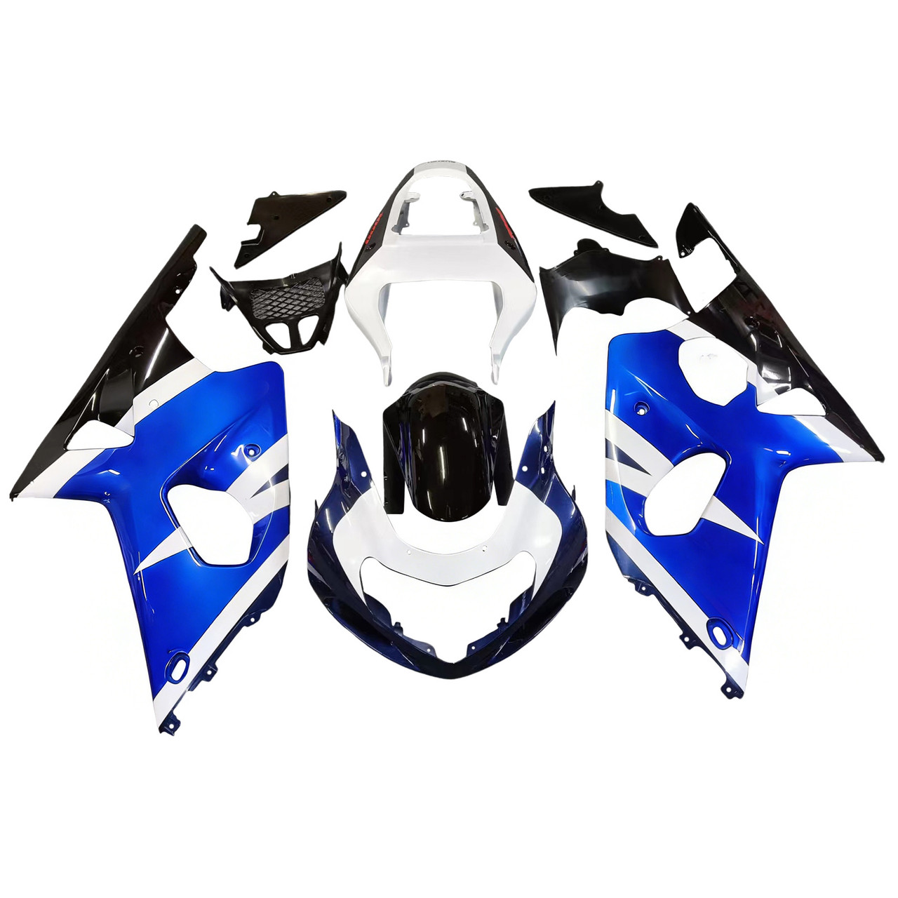 Amotopart Fairings Suzuki GSXR 1000 Blue White Black GSXR  Racing  (2000-2002)
