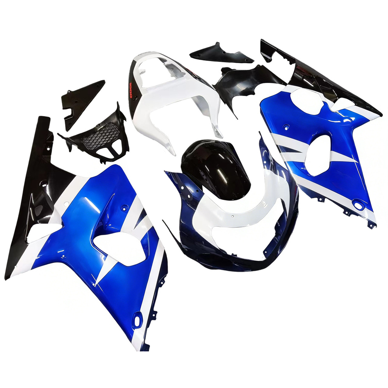 Amotopart Fairings Suzuki GSXR 1000 Blue White Black GSXR  Racing  (2000-2002)