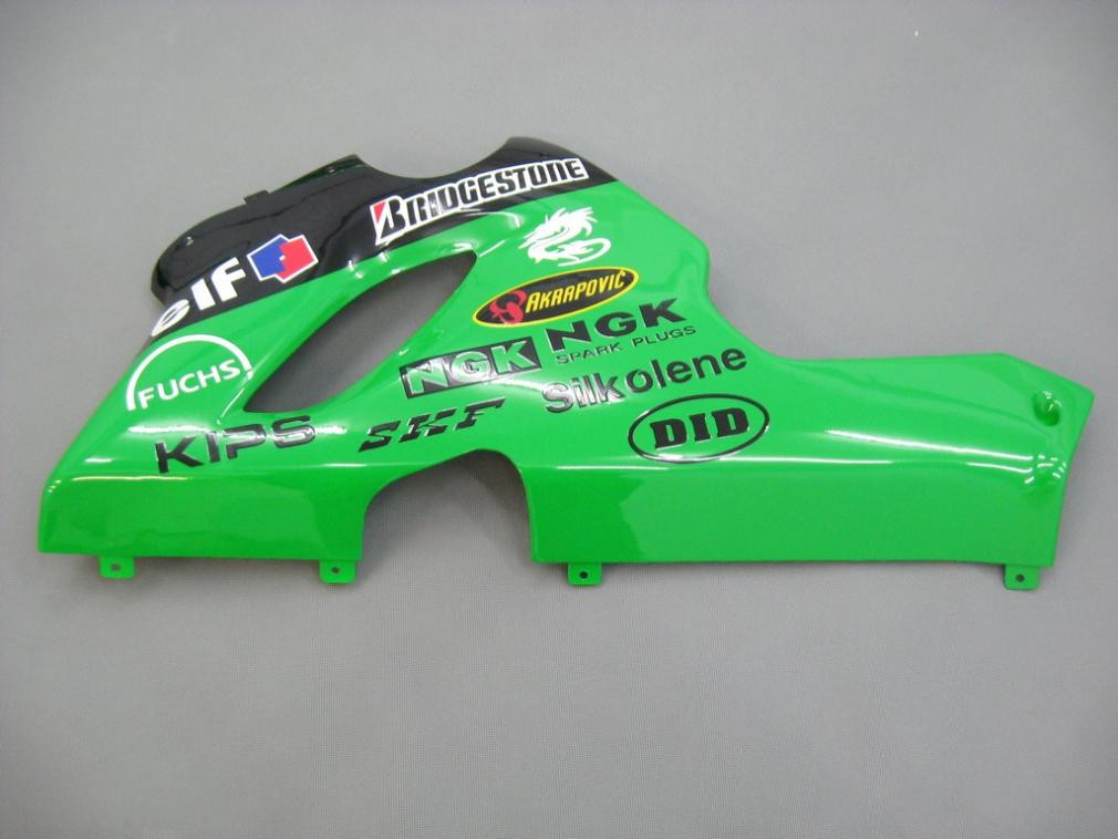 Fairings Kawasaki ZX6R 636 Green Black No.56 Nakano  Racing  (2005-2006)