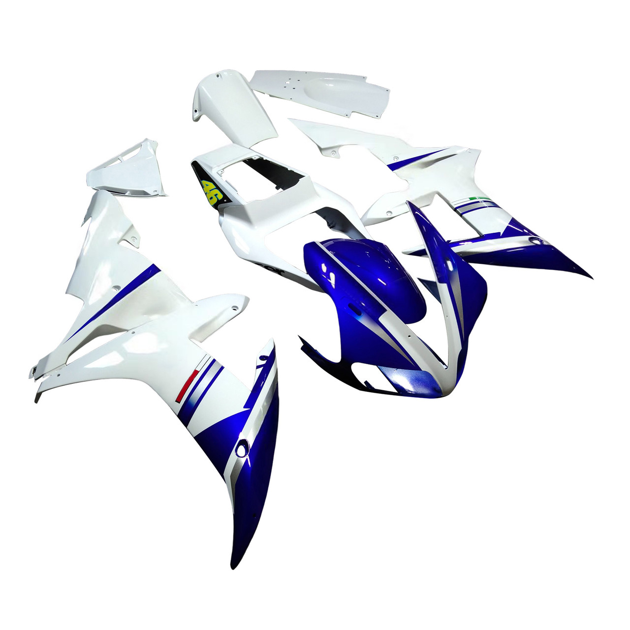 Amotopart Fairings Yamaha YZF-R1 White Blue No.46 FIAT Racing (2002-2003)
