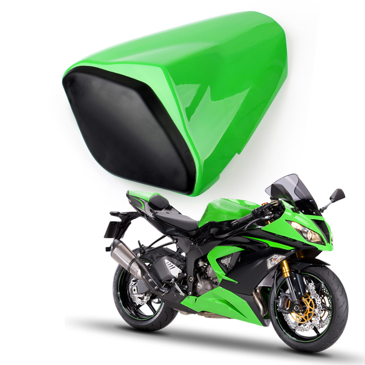 Seat Cowl Rear Seat Cover Fit For Kawasaki ZX6R ZX 636 2009-2016 Green