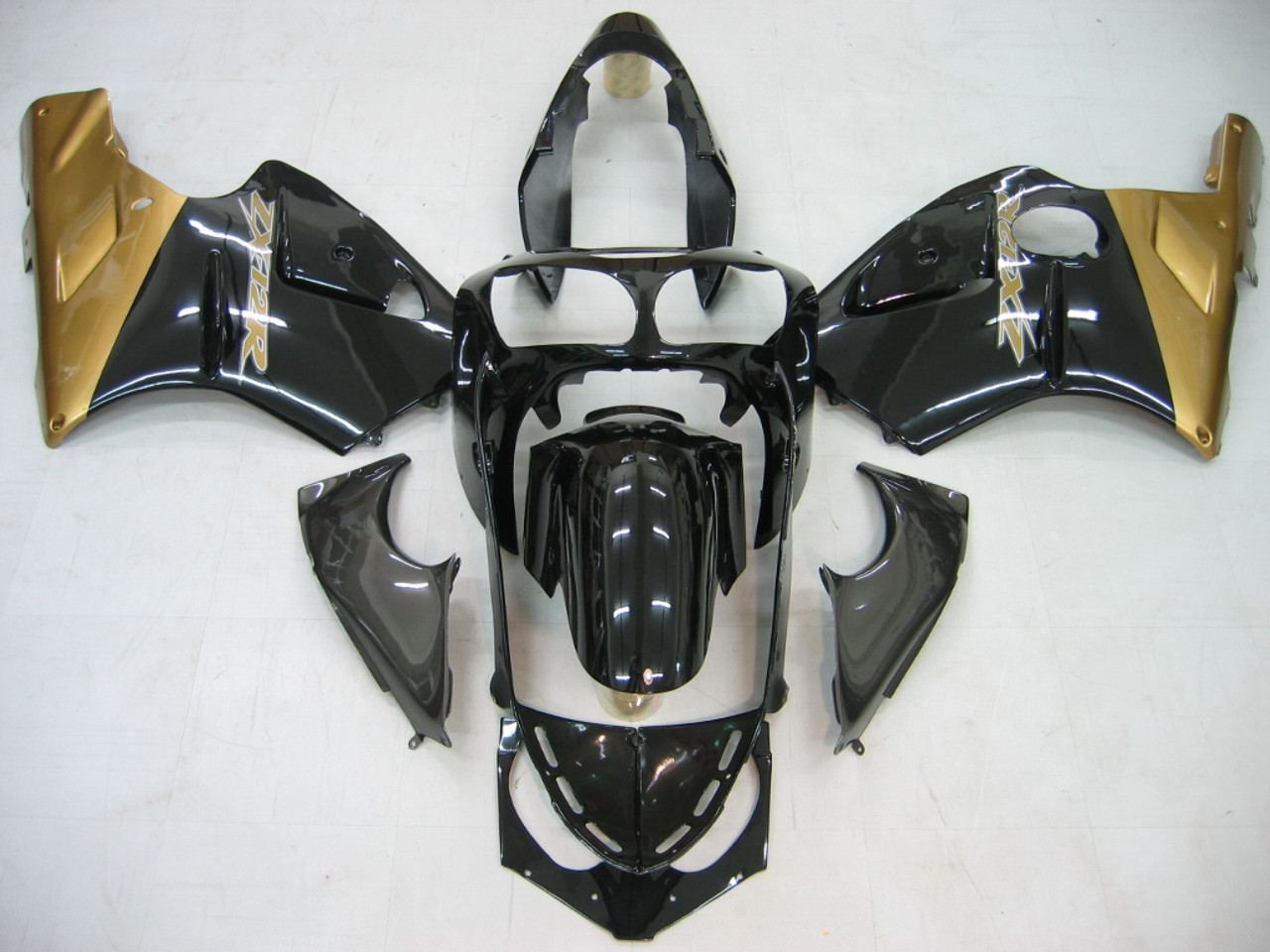 Amotopart Fairings Kawasaki ZX12R Black & Gold ZX12R Racing
