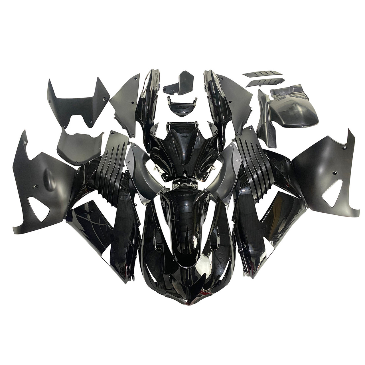 Amotopart Fairings Kawasaki ZX14R Black Ninja Racing (2006-2011)