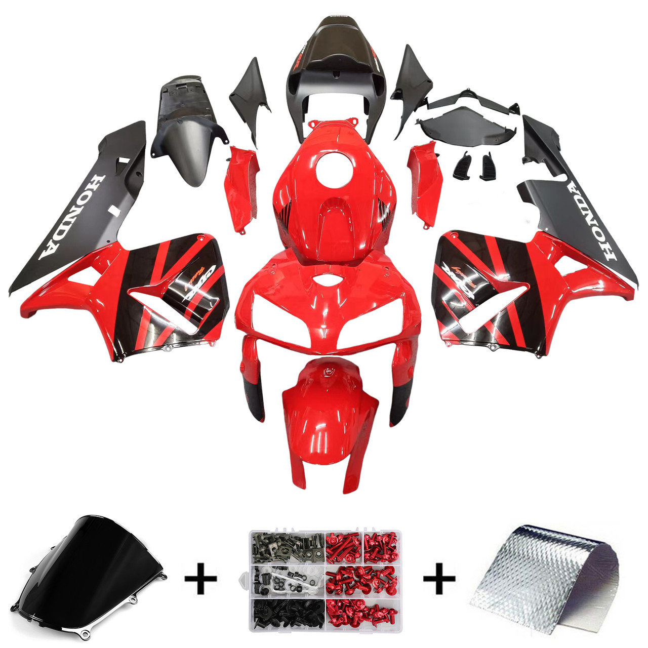 Amotopart Fairings Honda CBR600 RR Red & Black CBR Racing (2005-2006) 