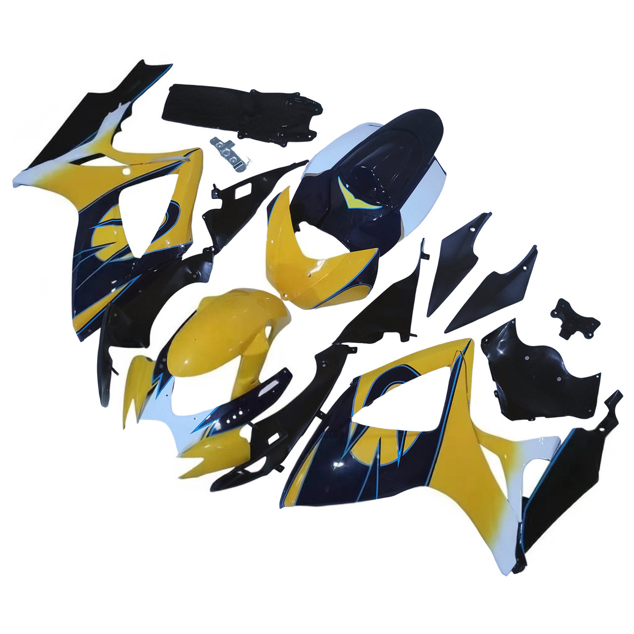 Amotopart Fairings Suzuki GSXR 600 750 Yellow Blue Corona GSXR Racing  (2006-2007)