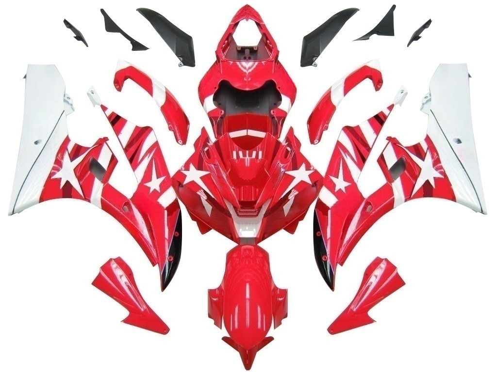 Amotopart Fairings Yamaha YZF-R6 Red White Star FIAT R6 Racing (2006-2007)