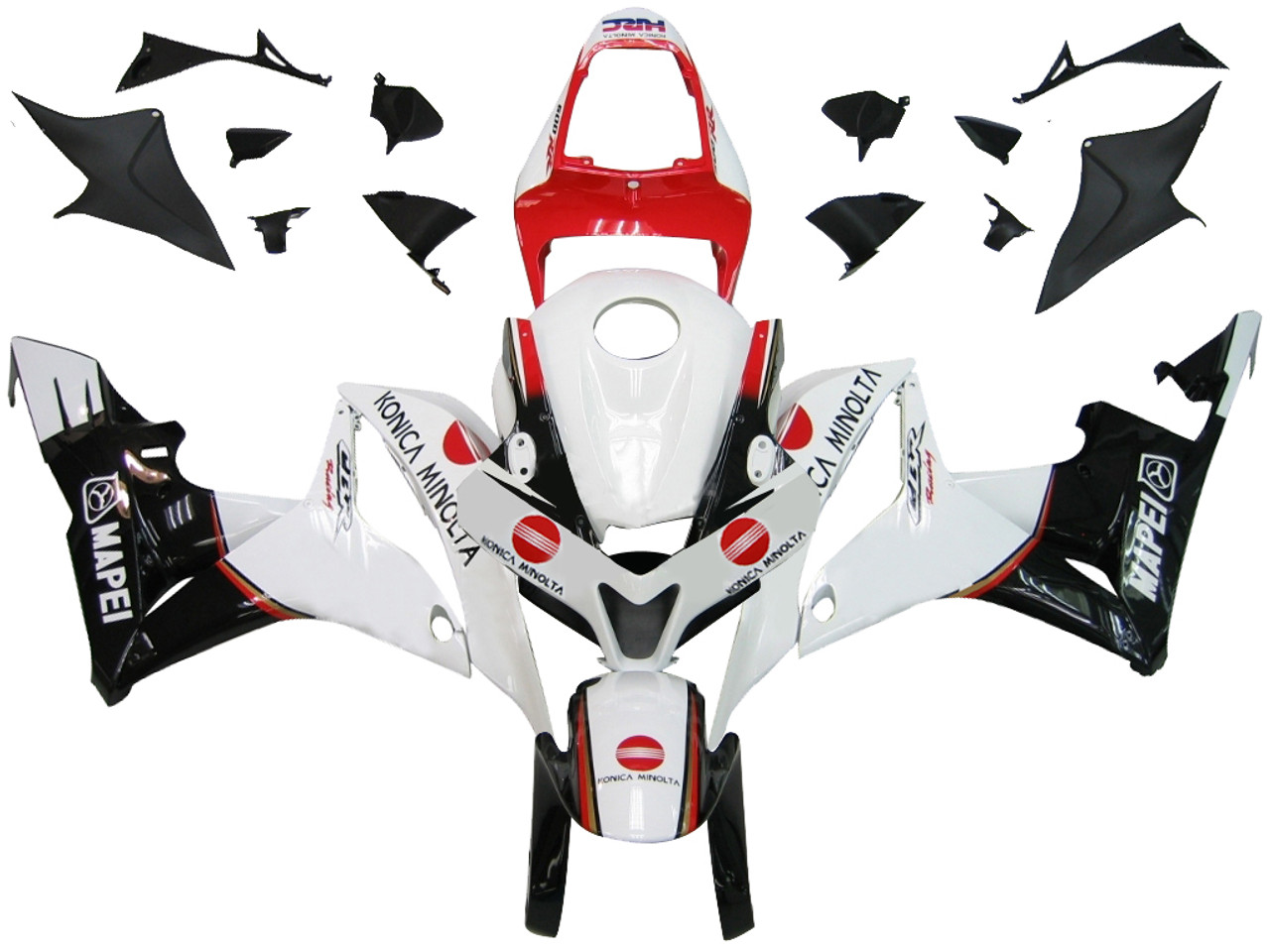 Fairings Honda CBR 600 RR White & Red Konica Racing (2007-2008)