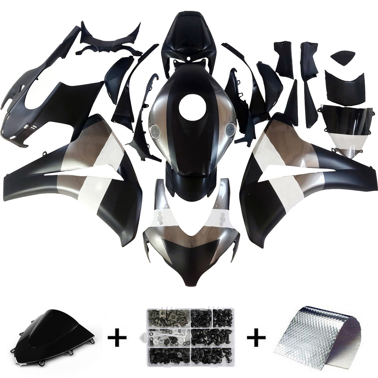 Amotopart Fairings Honda CBR 1000 RR Black Silver Repsol Racing (2008-2011)