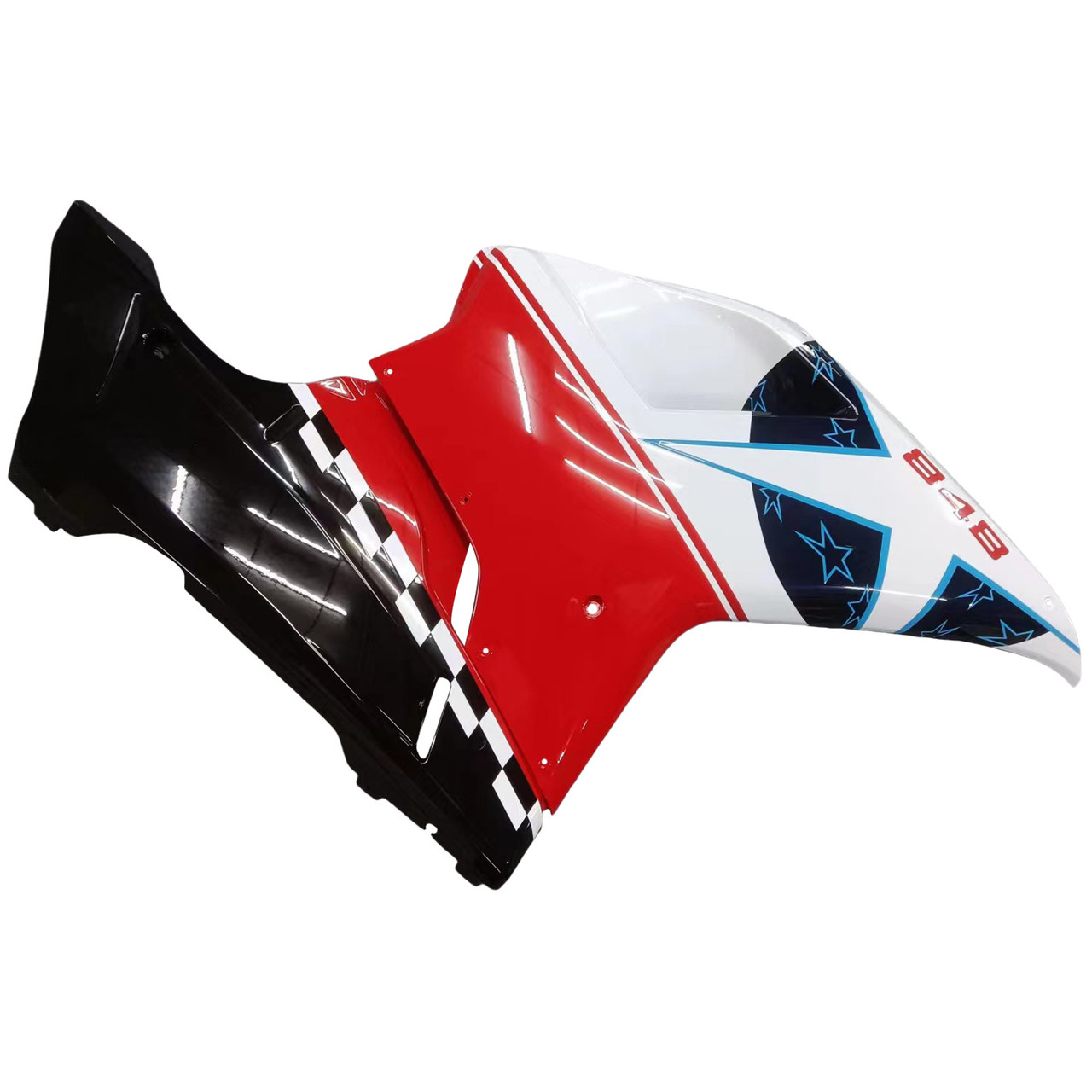  Amotopart Fairings Ducati 1098 1198 848 Red White Blue Star 848 Racing (2007-2012)