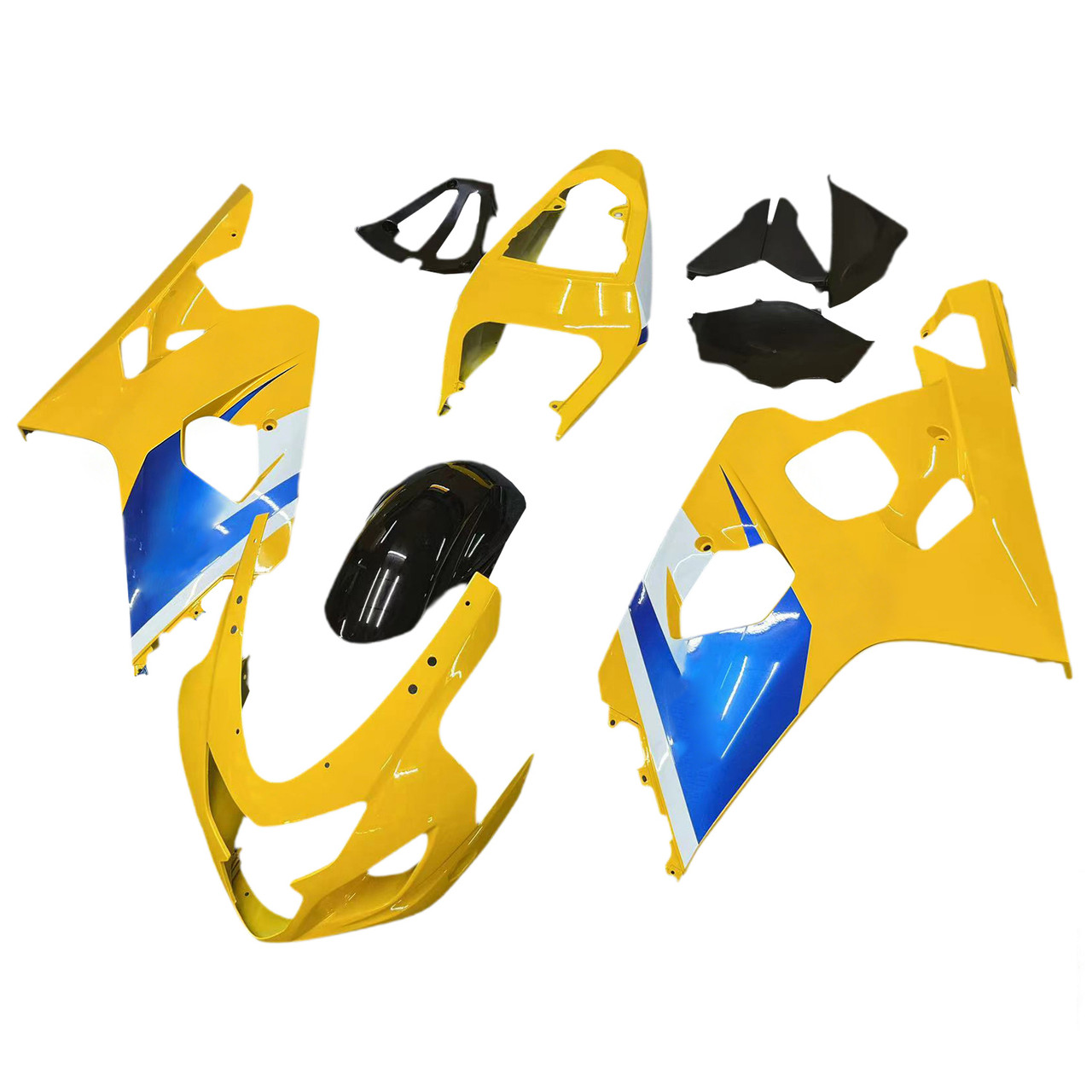 Amotopart Fairings Suzuki GSXR 600 750 Yellow Black GSXR Racing  (2004-2005)