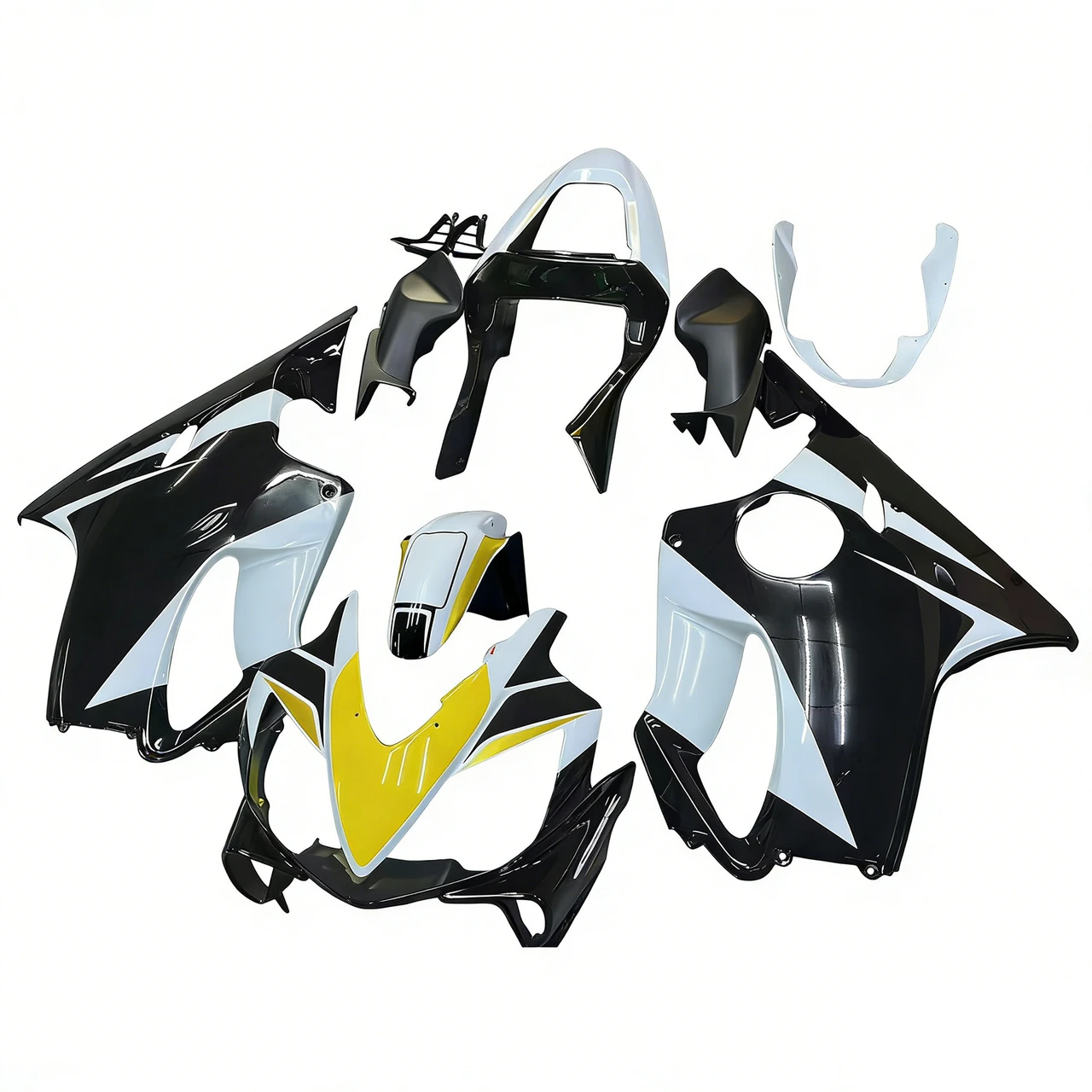 Amotopart Fairings Honda CBR 600 F4i Black & White Playboy Racing (2001-2003)