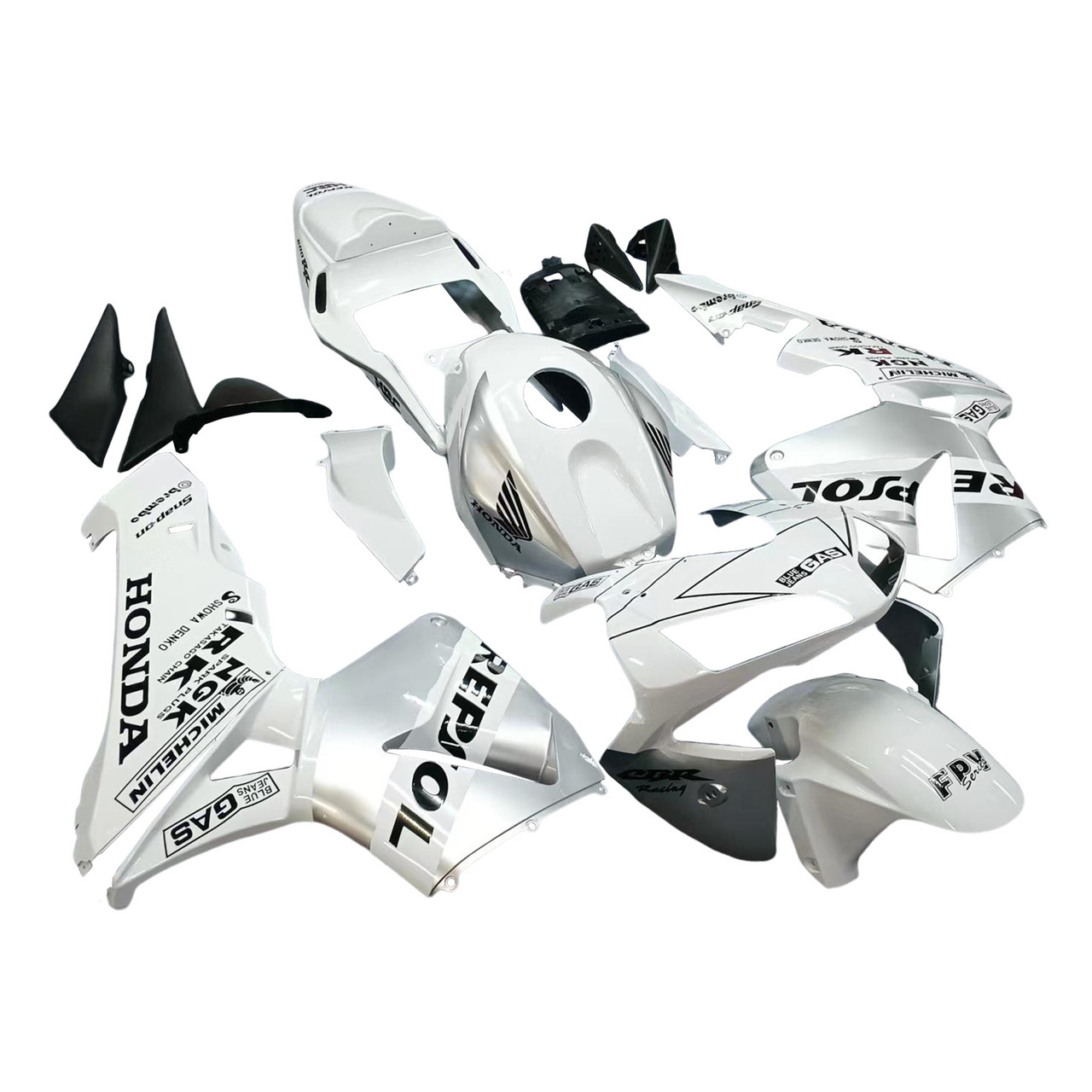 Fairings Honda CBR 600 RR White & Silver Repsol Racing (2003-2004)