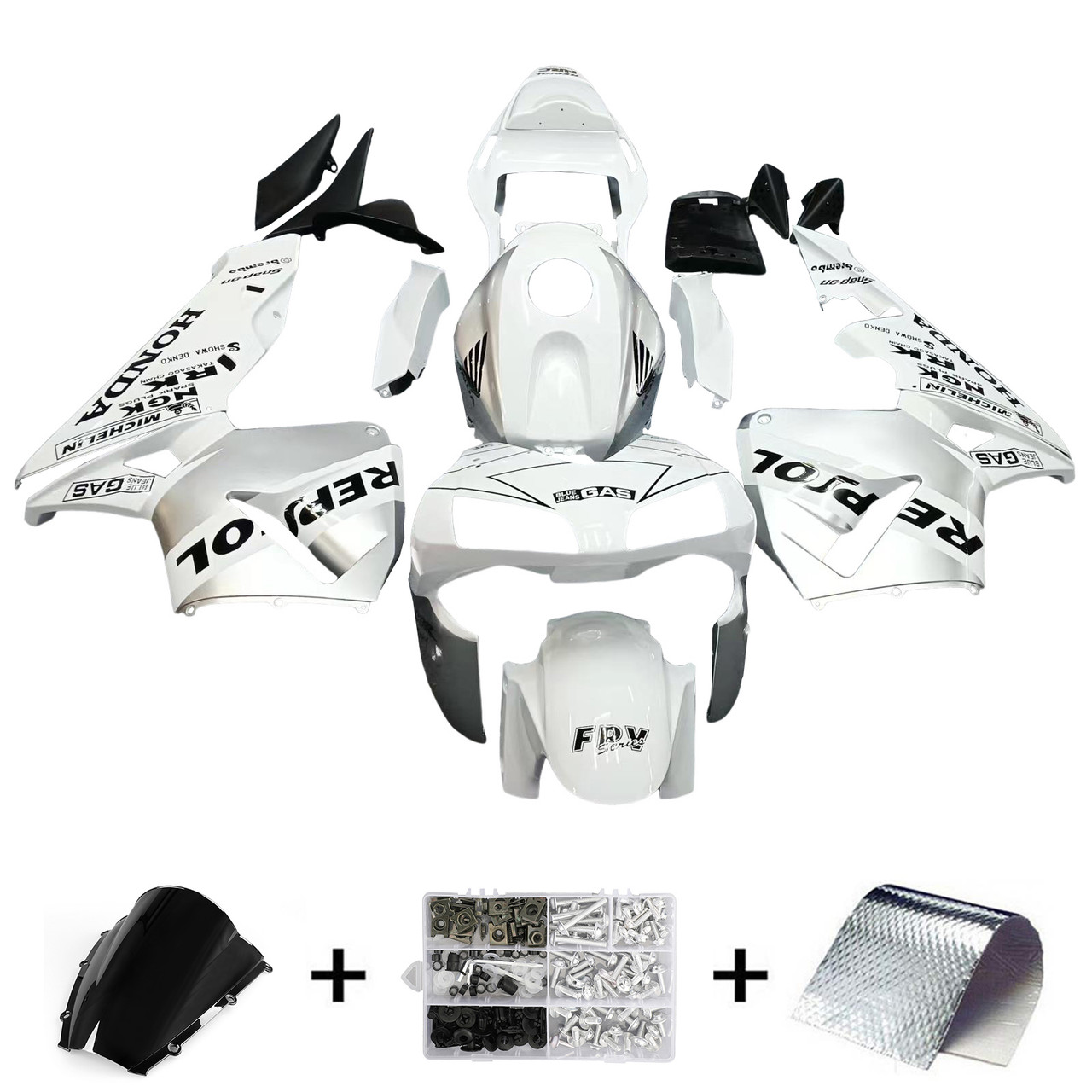 Fairings Honda CBR 600 RR White & Silver Repsol Racing (2003-2004)