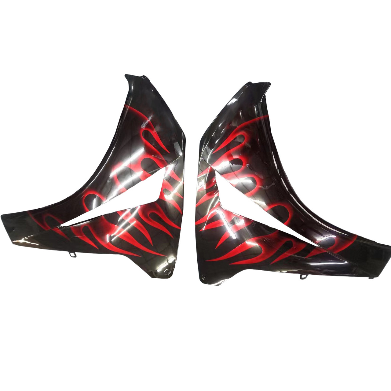 Amotopart Fairings Honda CBR 1000 RR Black & Cherry Red Flame Racing (2008-2011)