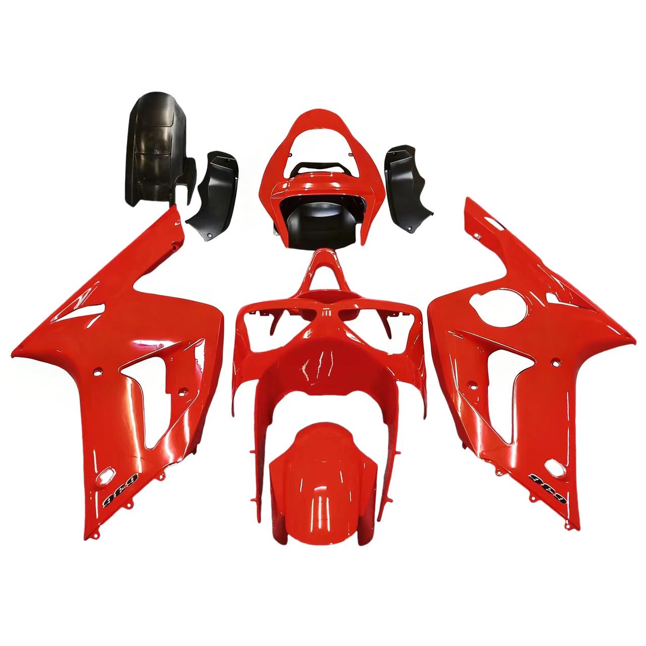 Amotopart Fairings Kawasaki ZX6R 636 Red Ninja Racing  (2003-2004)