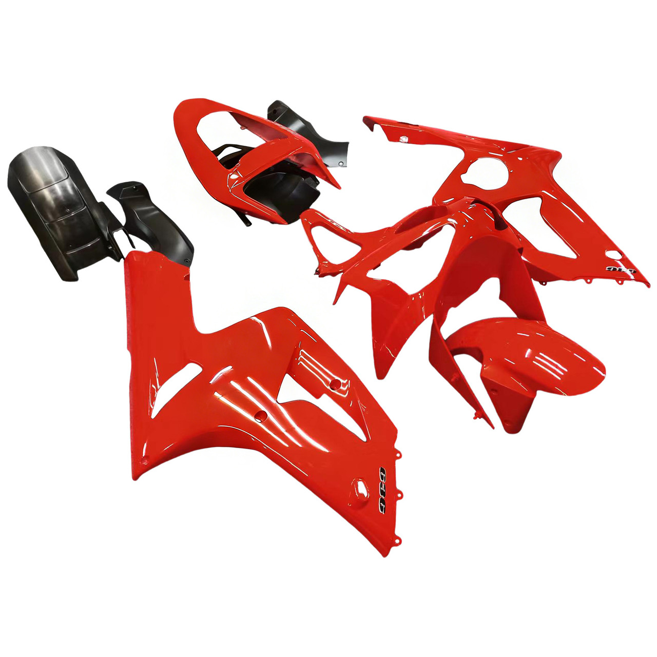Amotopart Fairings Kawasaki ZX6R 636 Red Ninja Racing  (2003-2004)