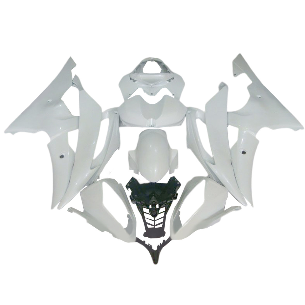 Amotopart 2008-2016 Fairings Yamaha YZF-R6 White R6 Racing