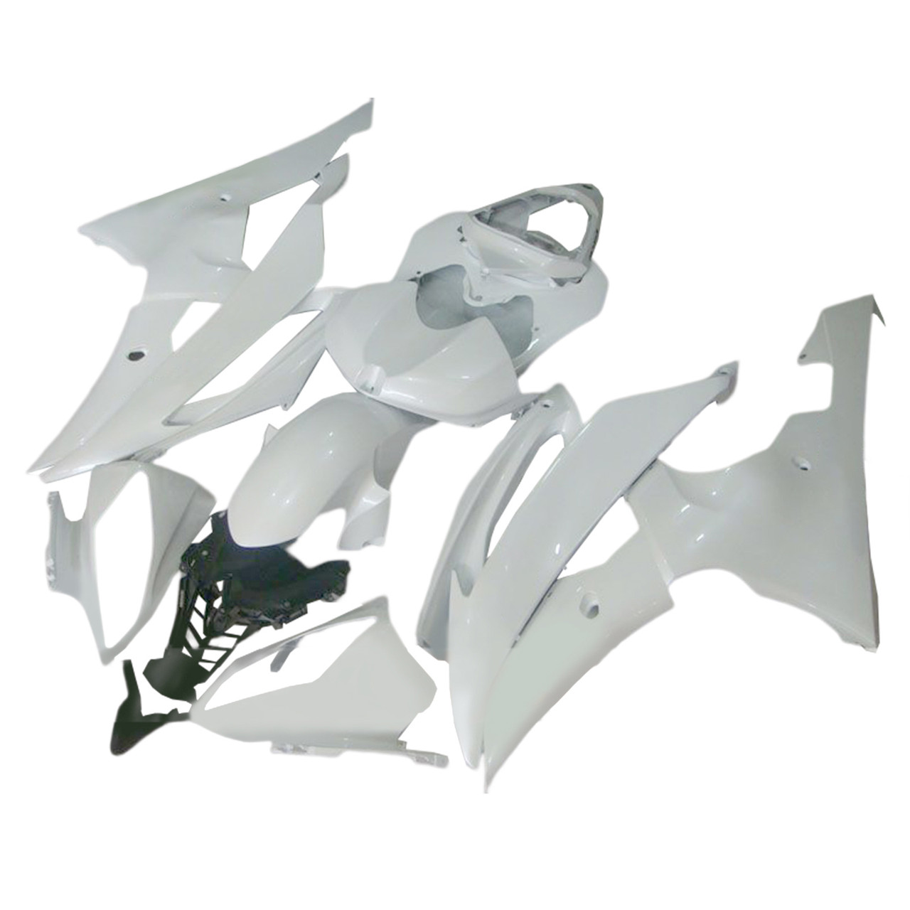 Amotopart 2008-2016 Fairings Yamaha YZF-R6 White R6 Racing