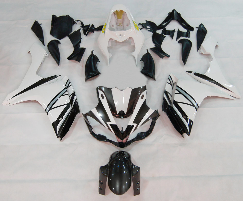 Amotopart Fairings Yamaha YZF-R1 Black White FIAT R1 Racing (2007-2008)