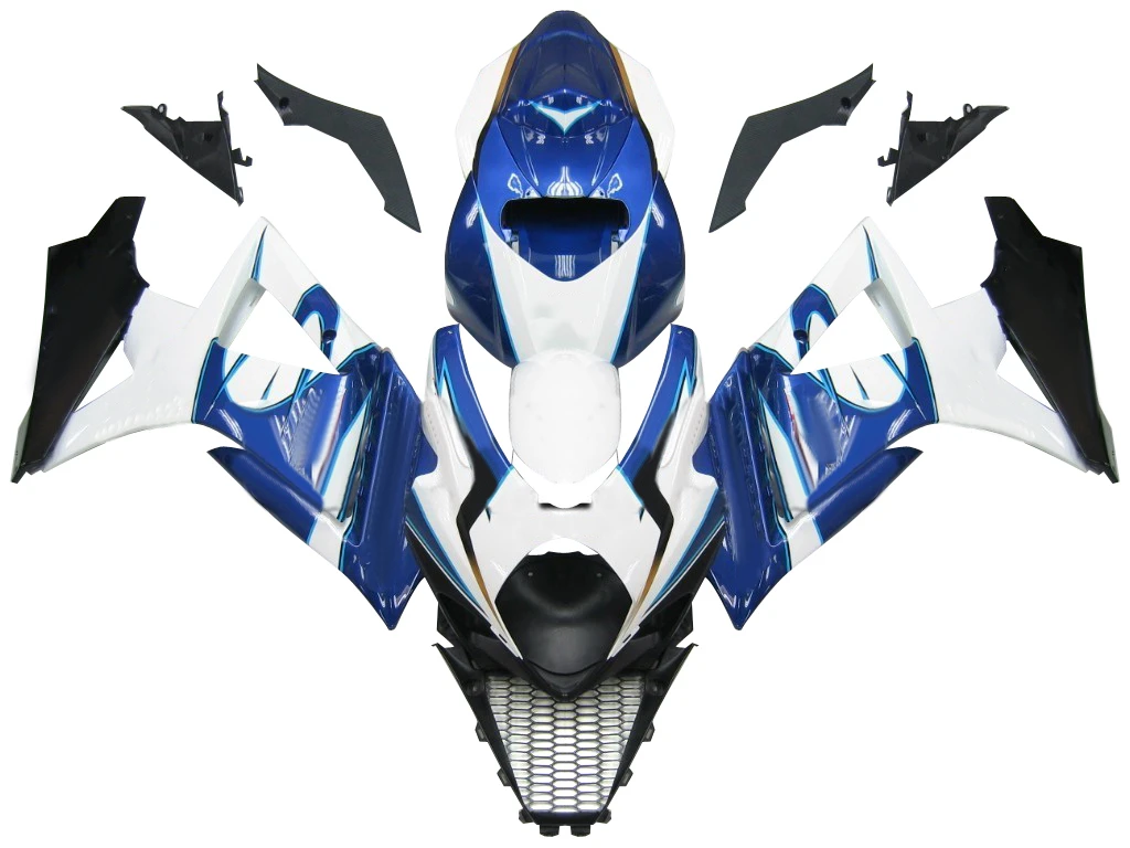 Amotopart Fairings Suzuki GSXR 1000 White Blue Alstare Corona Racing  (2007-2008)