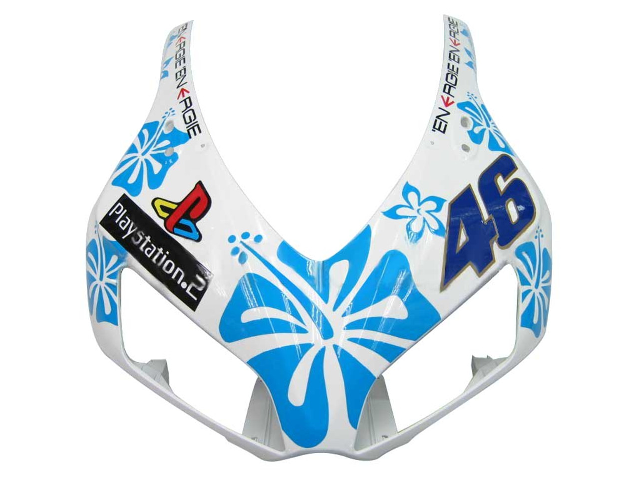 Fairings Honda CBR 1000 RR White & Blue Floral Racing (2006-2007)