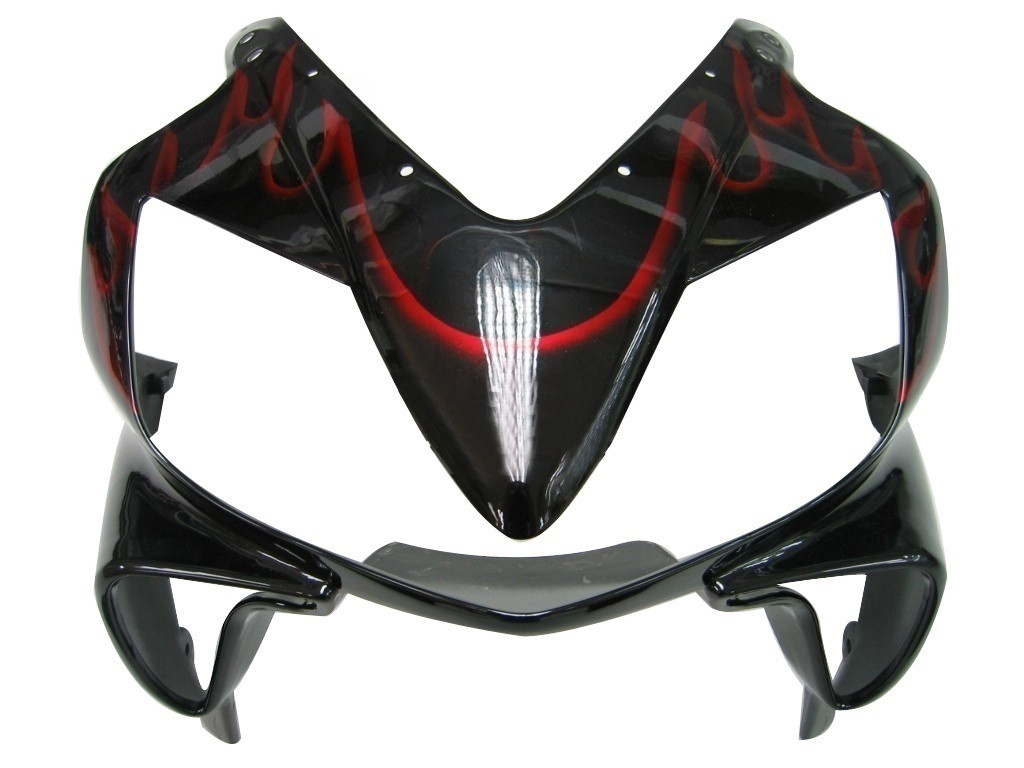 Amotopart Fairings Honda CBR 600 F4i Black & Red Flame Racing (2004-2007)