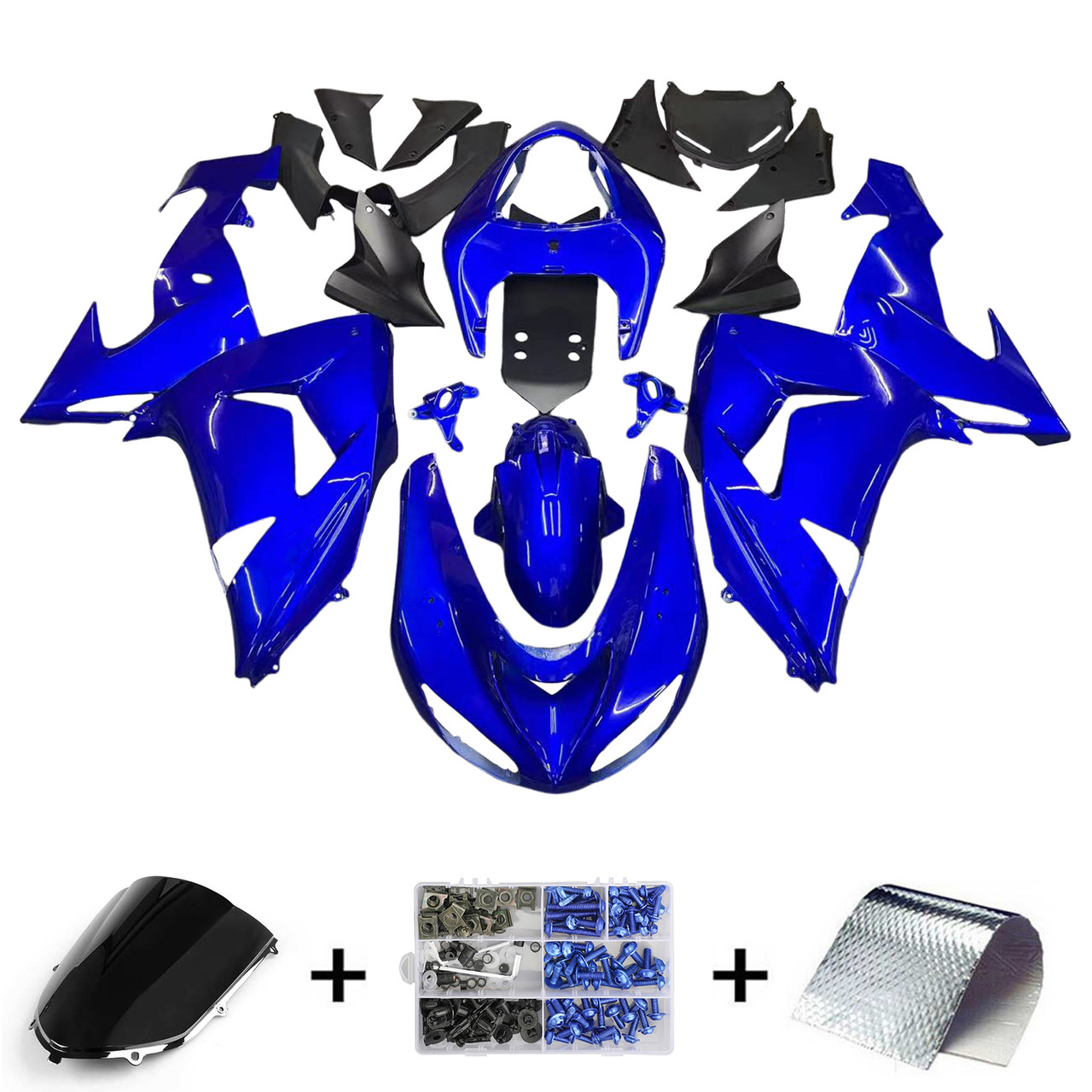Amotopart Fairings Kawasaki ZX 10R Blue Ninja Racing (2006-2007)