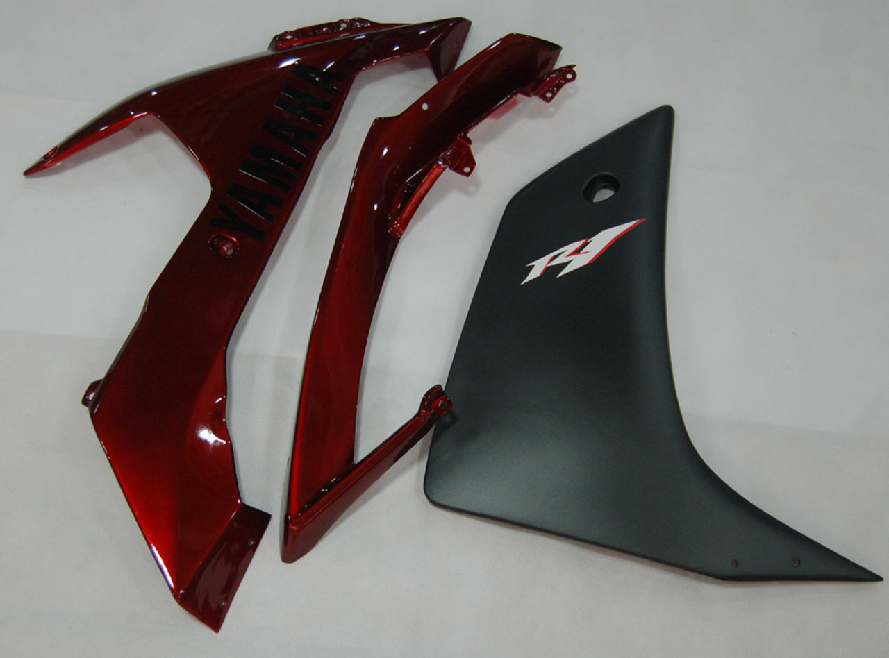 Fairings Yamaha YZF-R1 Red Cherry Black R1 Racing (2007-2008)