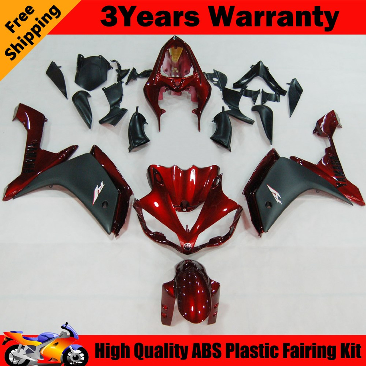 チェリー Gloss Red - 2006 to 2007 ZX10R | ABS Fairings