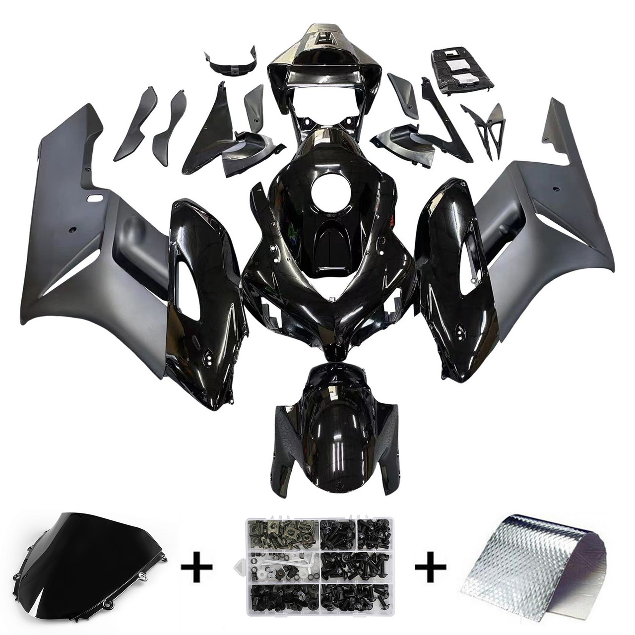 Amotopart Fairings Honda CBR 1000 RR All Black RR Honda Racing (2004-2005)